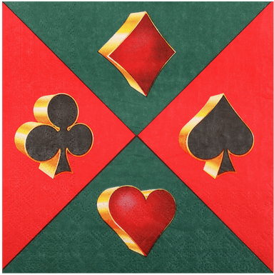 Santex Servietter Casino Grønn/Rød