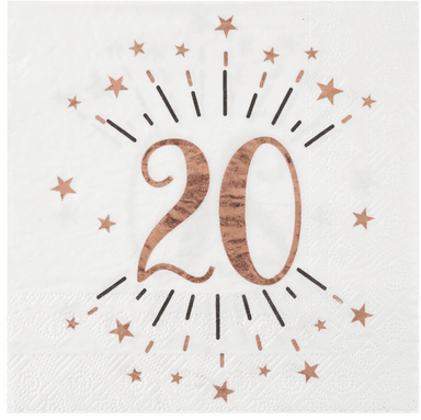 Santex Servietter Sparkling Roségull 20 stk