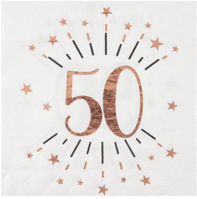 Santex Servietter Roségull 50 stk