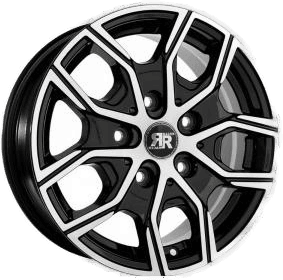 Racer Carver Shiny Black Machined Face 5.5x15 4/100 ET45