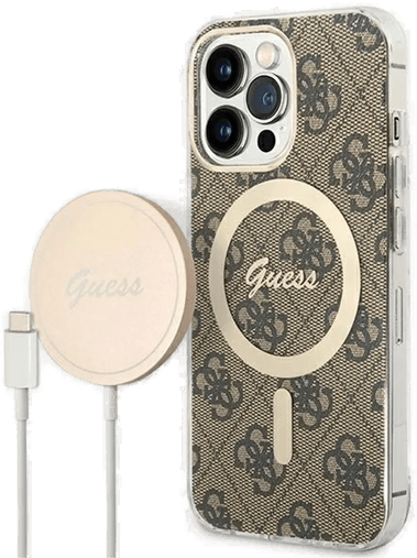 Guess MagSafe-deksel til iPhone 13 Pro - Brun