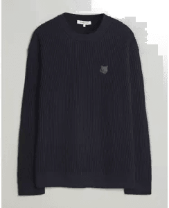 Maison Kitsuné Tonal Fox Head Sweater Navy
