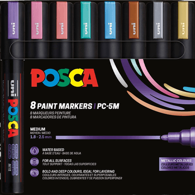 Posca PC-5M Metallic Colours 8-set