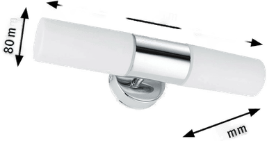 Paulmann Lenia vegglampe krom/opal