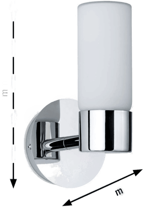 Paulmann Eleon vegglampe krom/opal