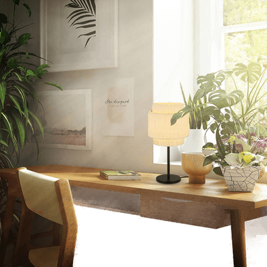 Briloner bordlampe, naturfarget, høyde 50 cm