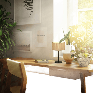 Briloner Slama bordlampe, høyde 42 cm