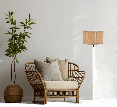 Briloner Slama gulvlampe E27