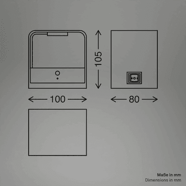 Briloner LED-vegglampe Barro, beige