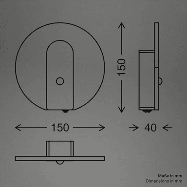 Briloner LED-vegglampe Taro, lys gullfarget