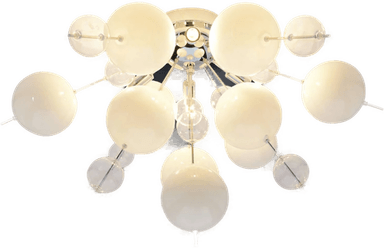 Näve Taklampe Explosion hvit/krom