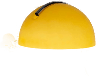 Näve Burano bordlampe, gul, E27