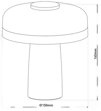 Näve LED-bordlampe Pilu, mint