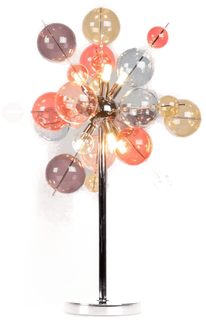 Näve Bordlampe Explosion, pastellfarget