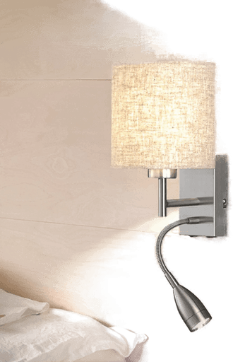 Fischer & Honsel Dreamer Vegglampe LED nikkel/lin