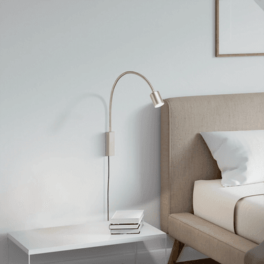 Fischer & Honsel LED-vegglampe Justi, nikkelfarget