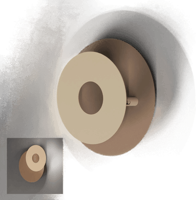 Fischer & Honsel LED-vegglampe Hennes Ø 18 cm