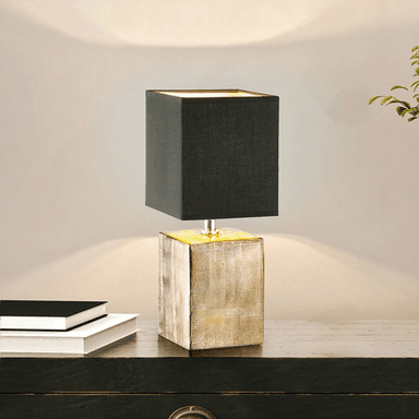 Fischer & Honsel Bordlampe Ouro, svart/antikkbronse