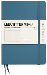 Adlibris Notatbok A5 Hard Prikket Steinsblå