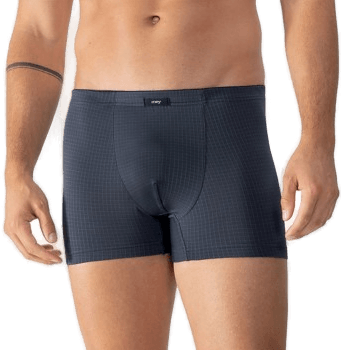 Mey Blue Check Shorty Mørkblå