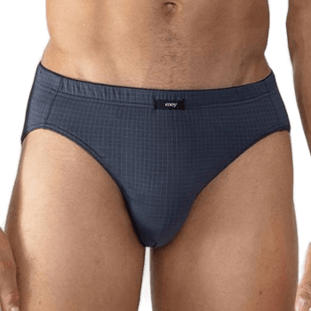 Mey Blue Check Jazz Briefs Mørkblå