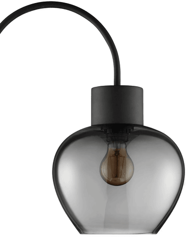 Brilliant Gulvlampe Ligari, svart/røykgrå