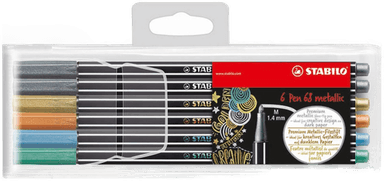 Stabilo Pen 68 Metallic 6-sett
