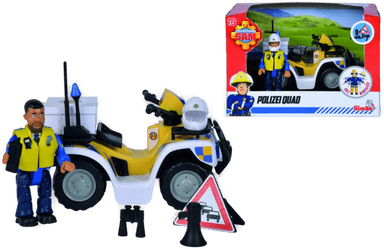 Brandmand Sam Politifirhjuling med Figur