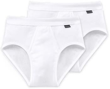 Schiesser Essentials Fine Rib Sports Briefs Hvit