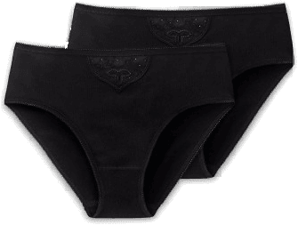 Schiesser Tai Panties 2P Svart