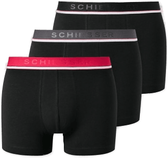 Schiesser 3P Organic Cotton Rio Boxer Svart