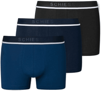 Schiesser 3P Organic Cotton Boxer Brief Svart/Blå