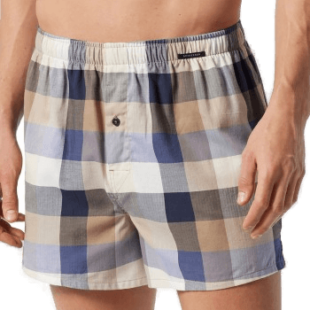 Schiesser Fun Prints Boxer Shorts Beige/Blå