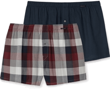 Schiesser Fun Prints Boxer Shorts 2P Rød/Blå