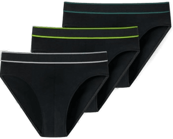 Schiesser 3P Rio-Slip Svart/Grønn