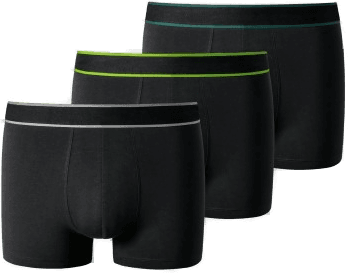 Schiesser 3P Boxer Shorts Svart/Grønn