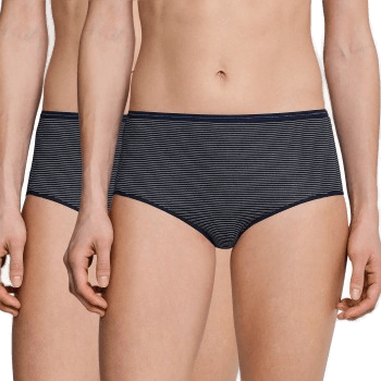 Schiesser Truser 2P Midi Mørkblå