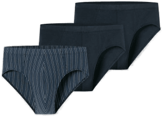 Schiesser 3P Essentials Supermini Brief Blå Mønster