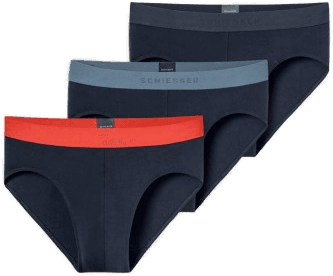 Schiesser 3P Multipacks Rio-Slip Svart/Rød