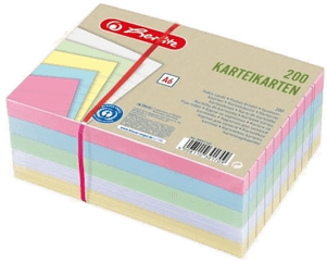 Herlitz kartotekkort A6, 200 stk