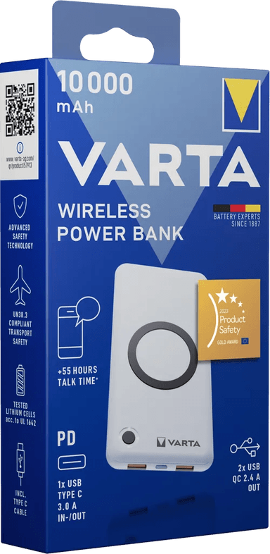Varta trådløs powerbank 10000mAh