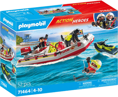 Playmobil Brannbåt med vannscooter