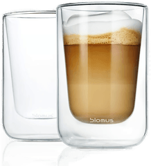 Blomus Nero cappuccinoglass 250 ml 2-pk