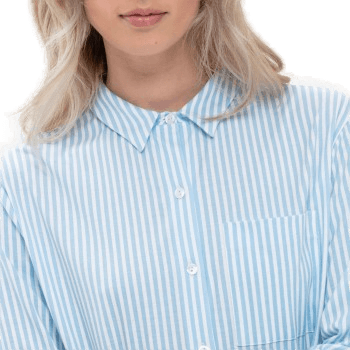 Mey Elva Nattkjole Hvit/Blå