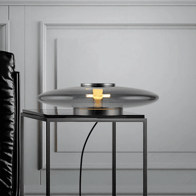 Pure LED-bordlampe Vitrum grått glass