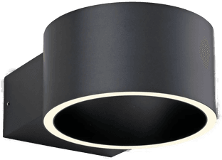 Pure LED-vegglampe Clipse, grå, Ø 15 cm