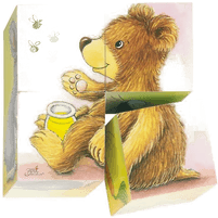 Goki Wooden Block Puzzle Baby Animals