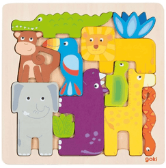Goki Wooden Puzzle Safari