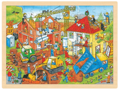 Goki Wooden Jigsaw Puzzle - Construction Site