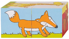 Goki Wooden Block Puzzle Animals